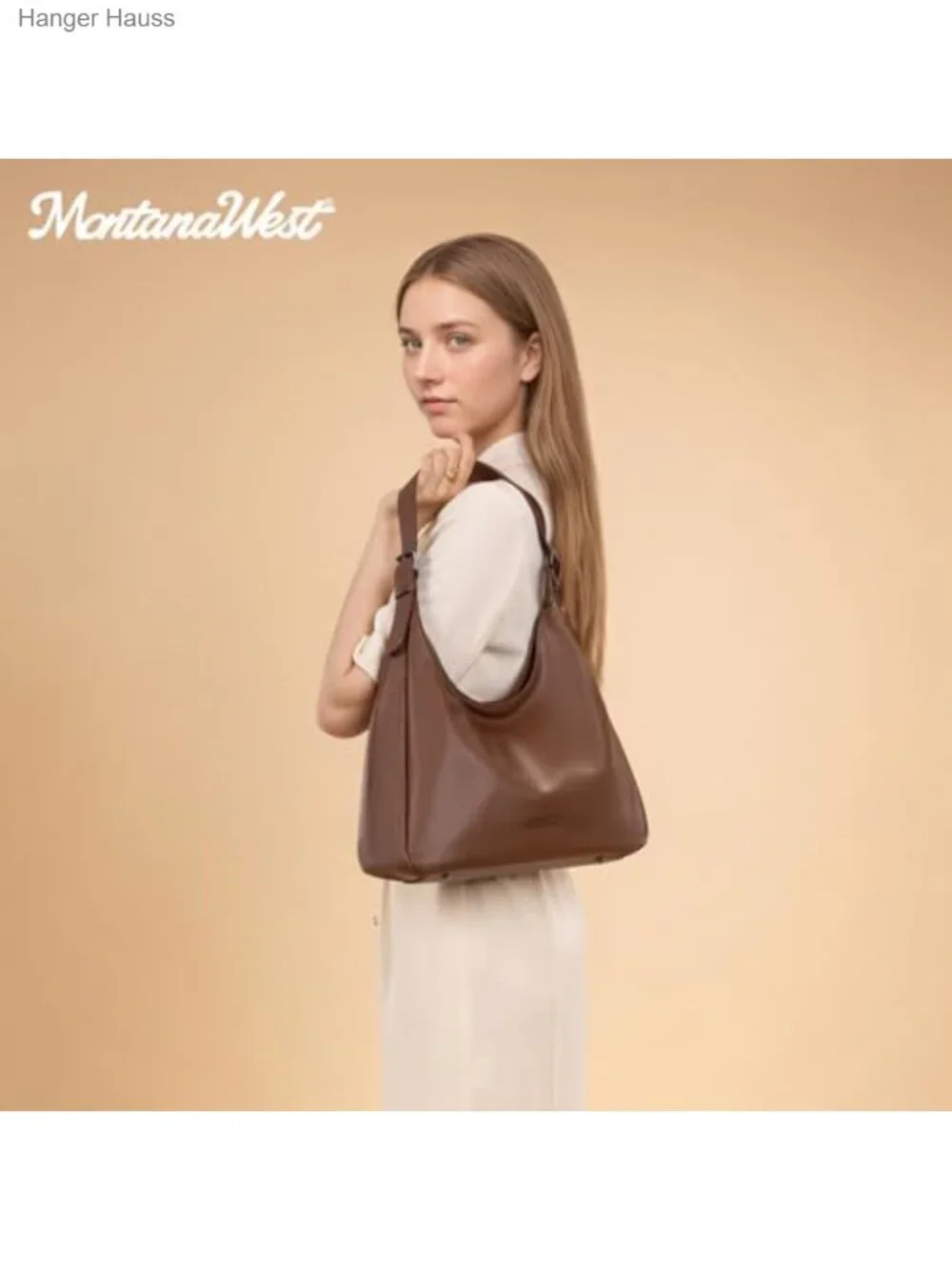 Slouchy Hobo Shoulder Handbag PU Leather Tote Work Travel Purse